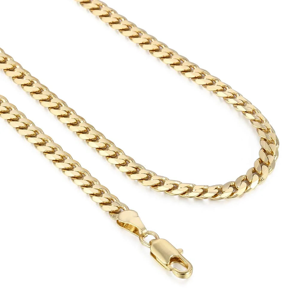 4.5mm Gold Plated Cuban Link Chain